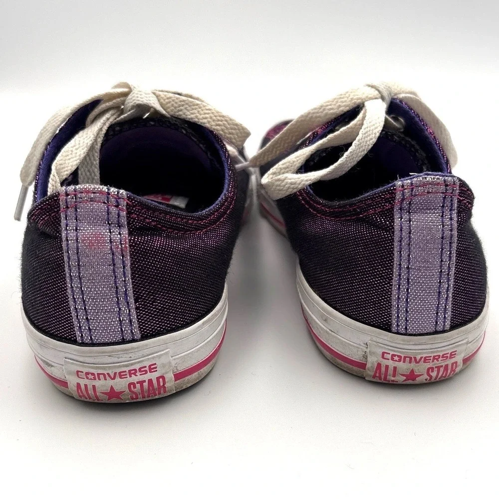 Converse Chuck Taylor All Star Purple Black Shimmer Denim Low Top 654227F 6